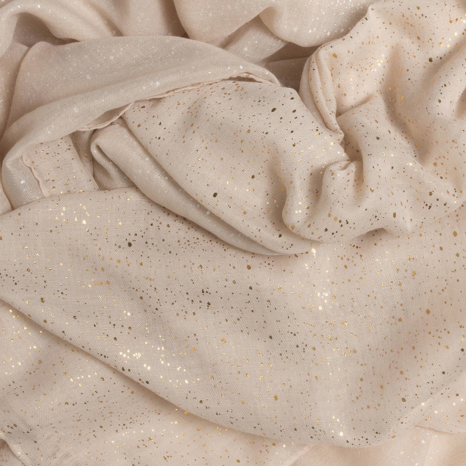 Foulard ecru pailleté doré