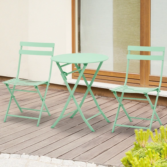 Bistro-Set, 2 Sitzplätze, Metall
