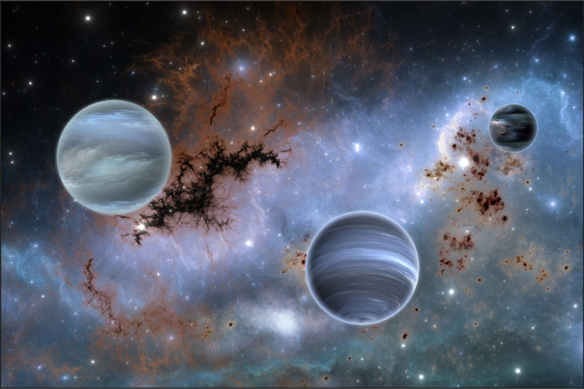 Fototapeta PLANETY Gwiazdy Kosmos Efekt 3D 90x60cm