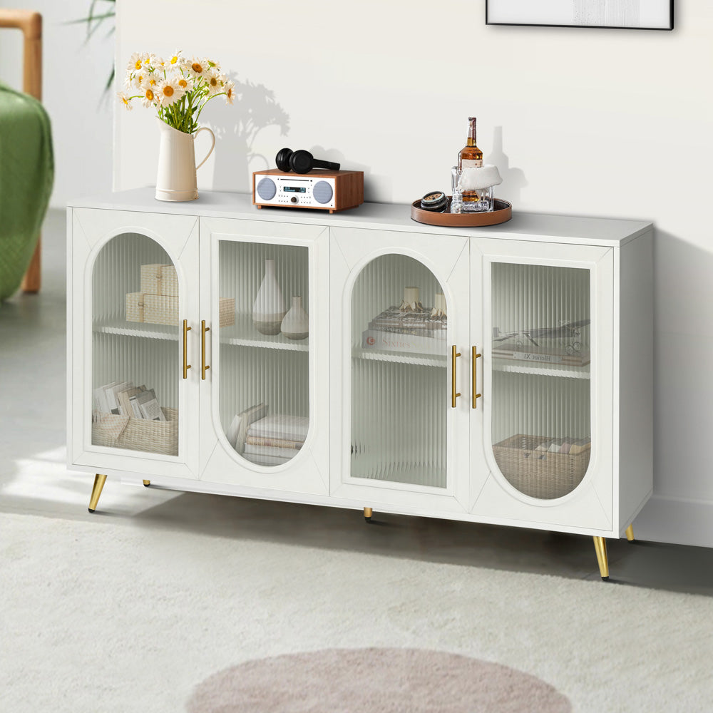 65" Brevy TV Console, White