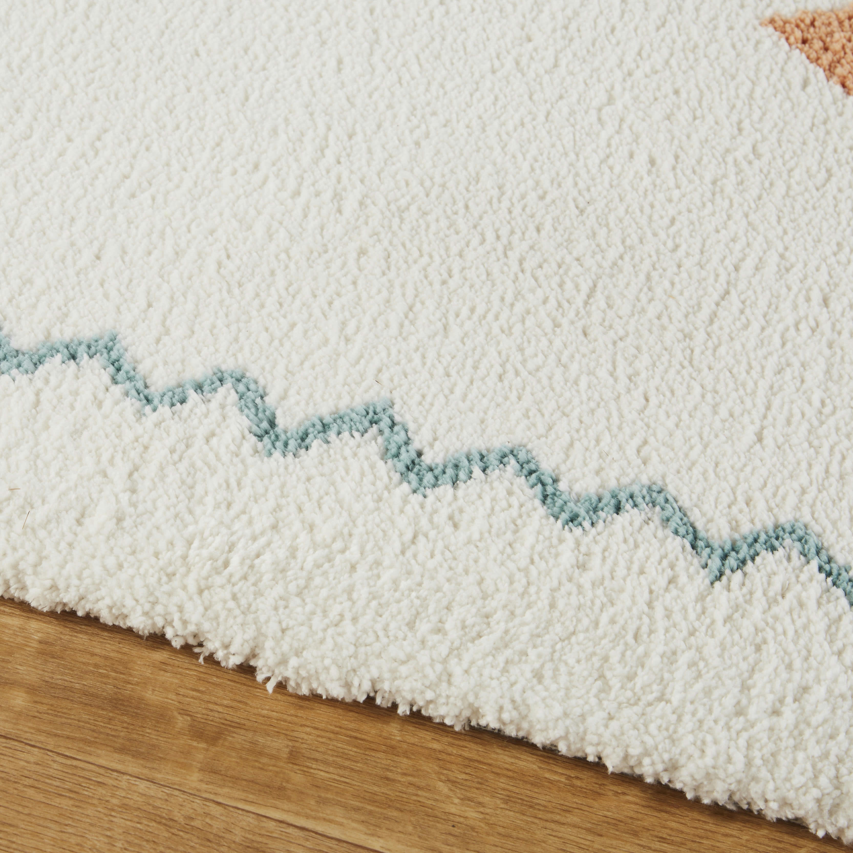 - Tapis tufté motifs berbères géométriques multicolore 120x180