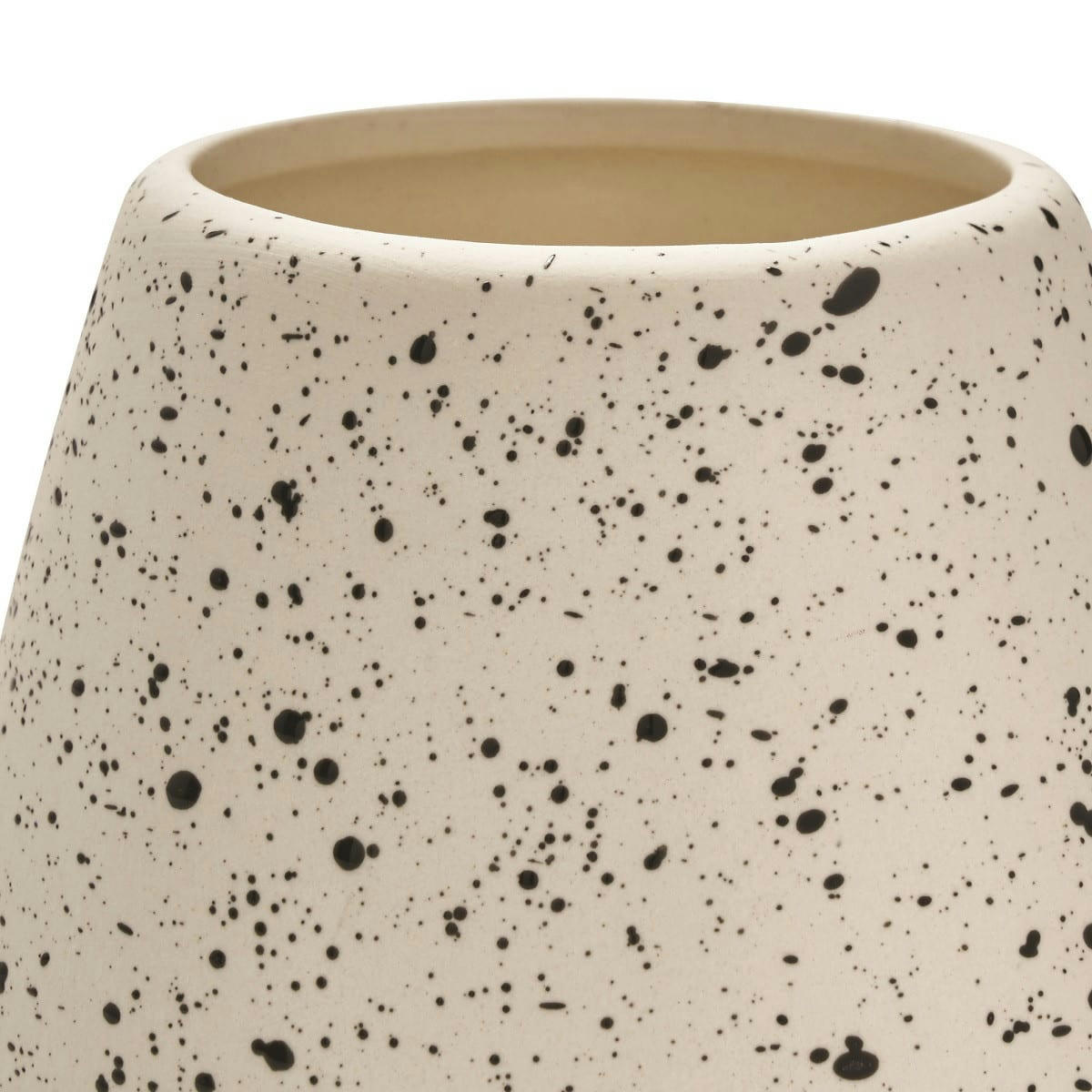 DEMY - Porte brosse à dents en céramique blanc tacheté à la main