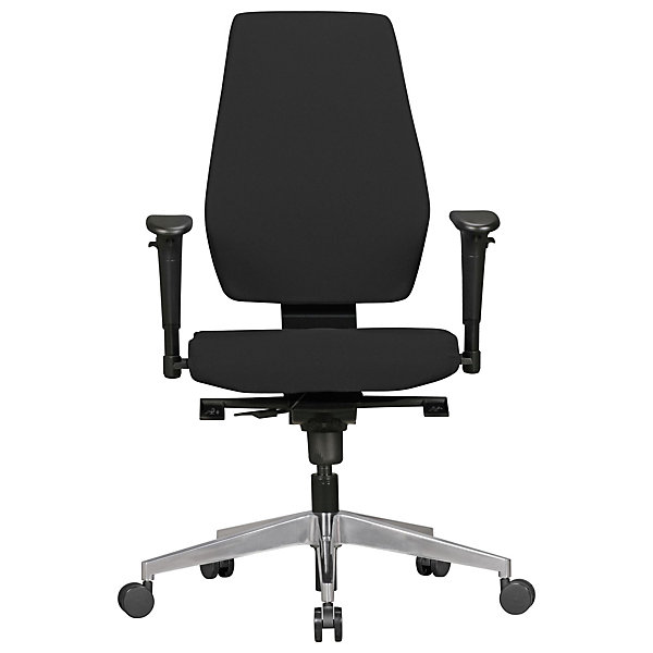 Chaise de Bureau Tissu Fauteuil Ergonomique Siège Pivotante Noir 120 kg FineBuy