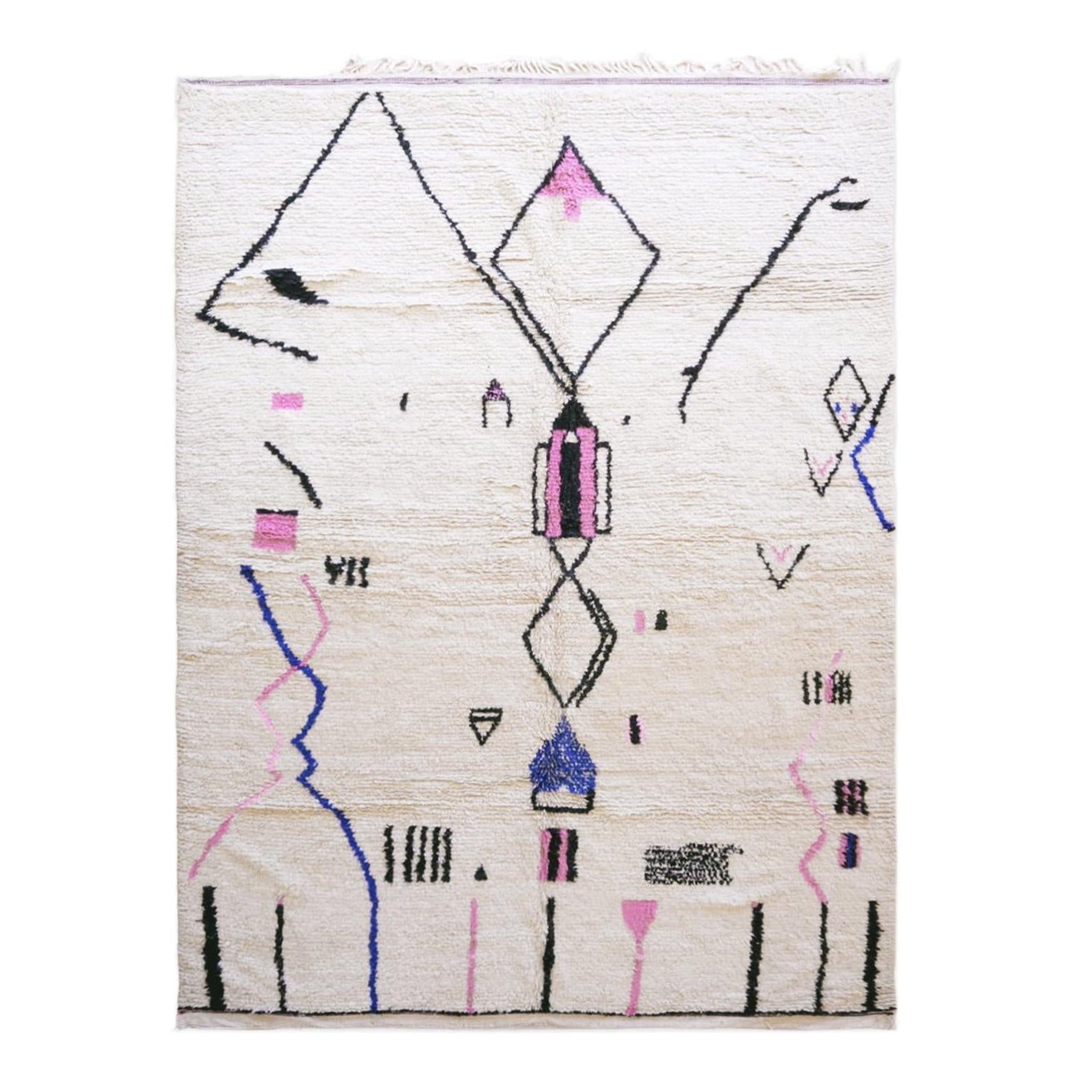 AFK Living vloerkleed Berber - handgemaakt - Wol - 80 cm x 240 cm