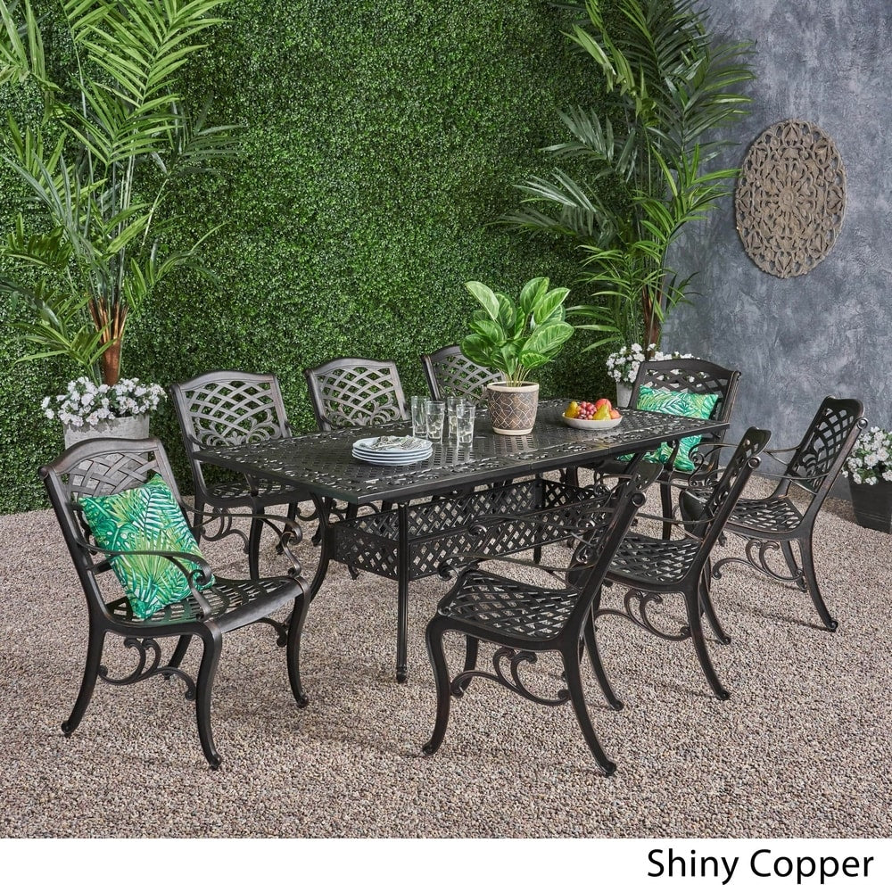 Phoenix Outdoor 8-seat Aluminum Dining Set by Christopher Knight Home