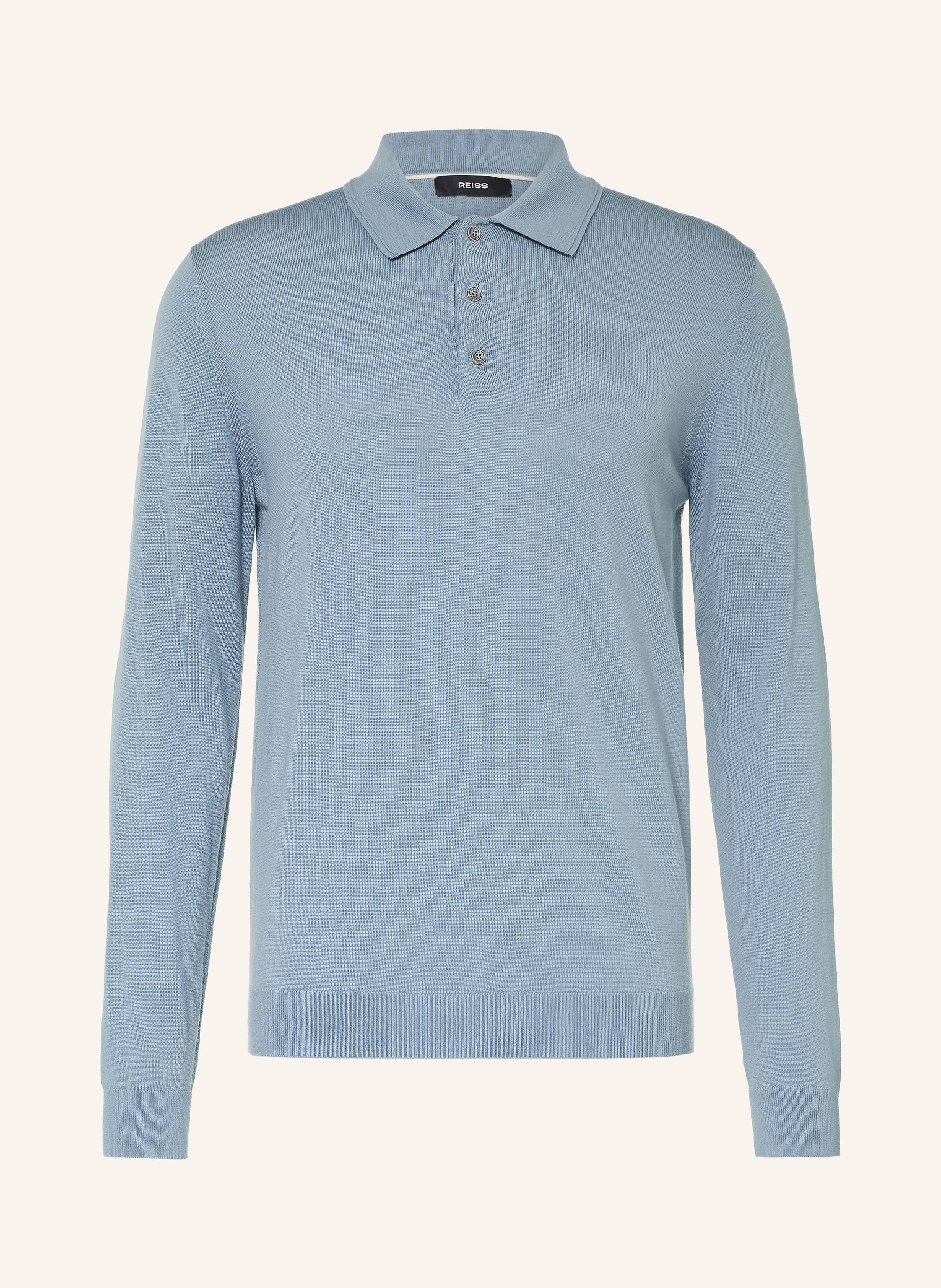 REISS Strick-Poloshirt TRAFFORD aus Merinowolle