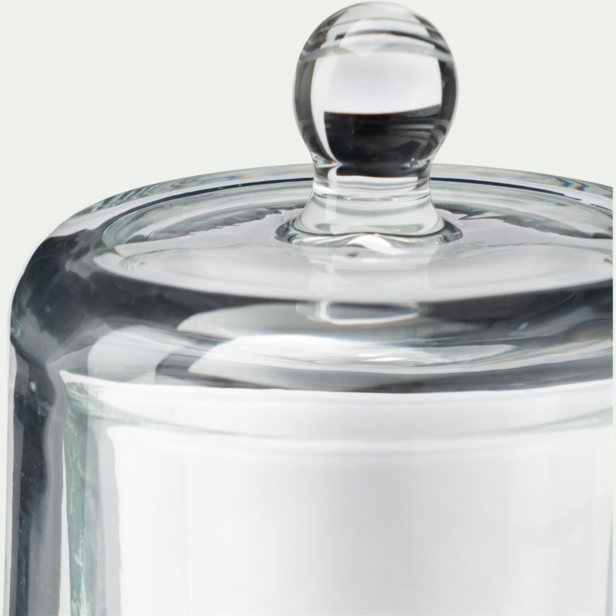 PAVIN - Boite déco en verre - transparent D9xH11,8cm