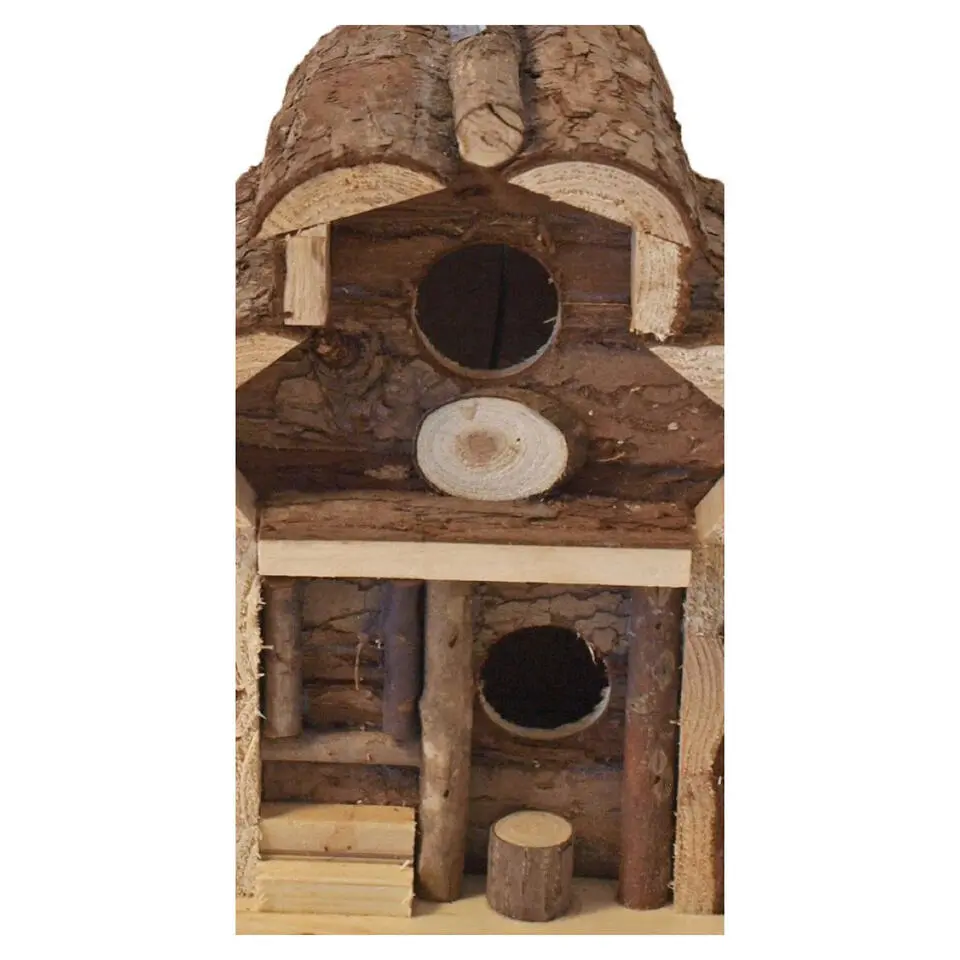Boon Vogelhuisje - natuurlijk hout - rond dak - 21 cm