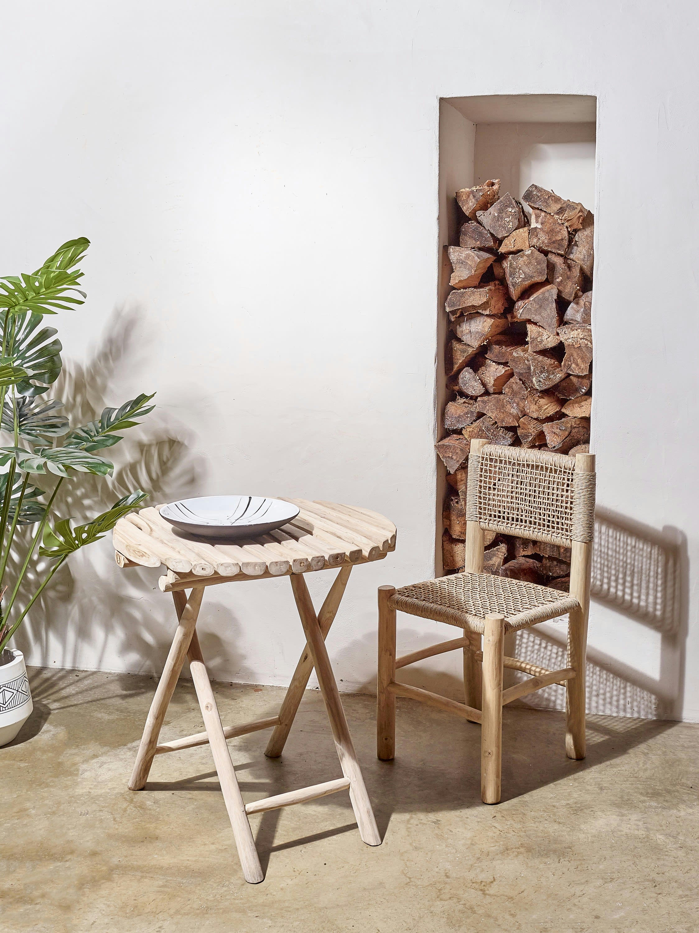 HAVANA - Table 2 places en bois beige