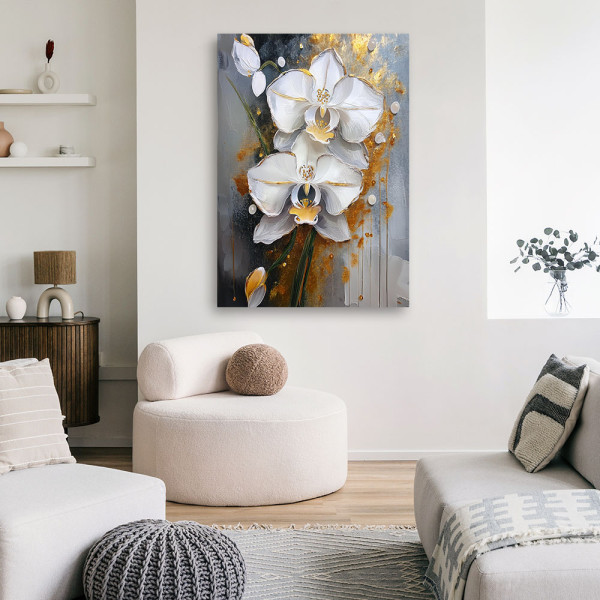 Feeby Obraz na płótnie, Storczyk Kwiat Malowany 40x60