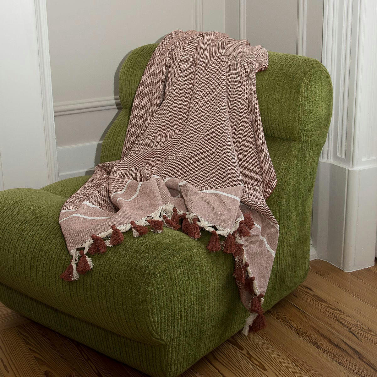 STOCKHOLM - Plaid coton  130x170 tomette