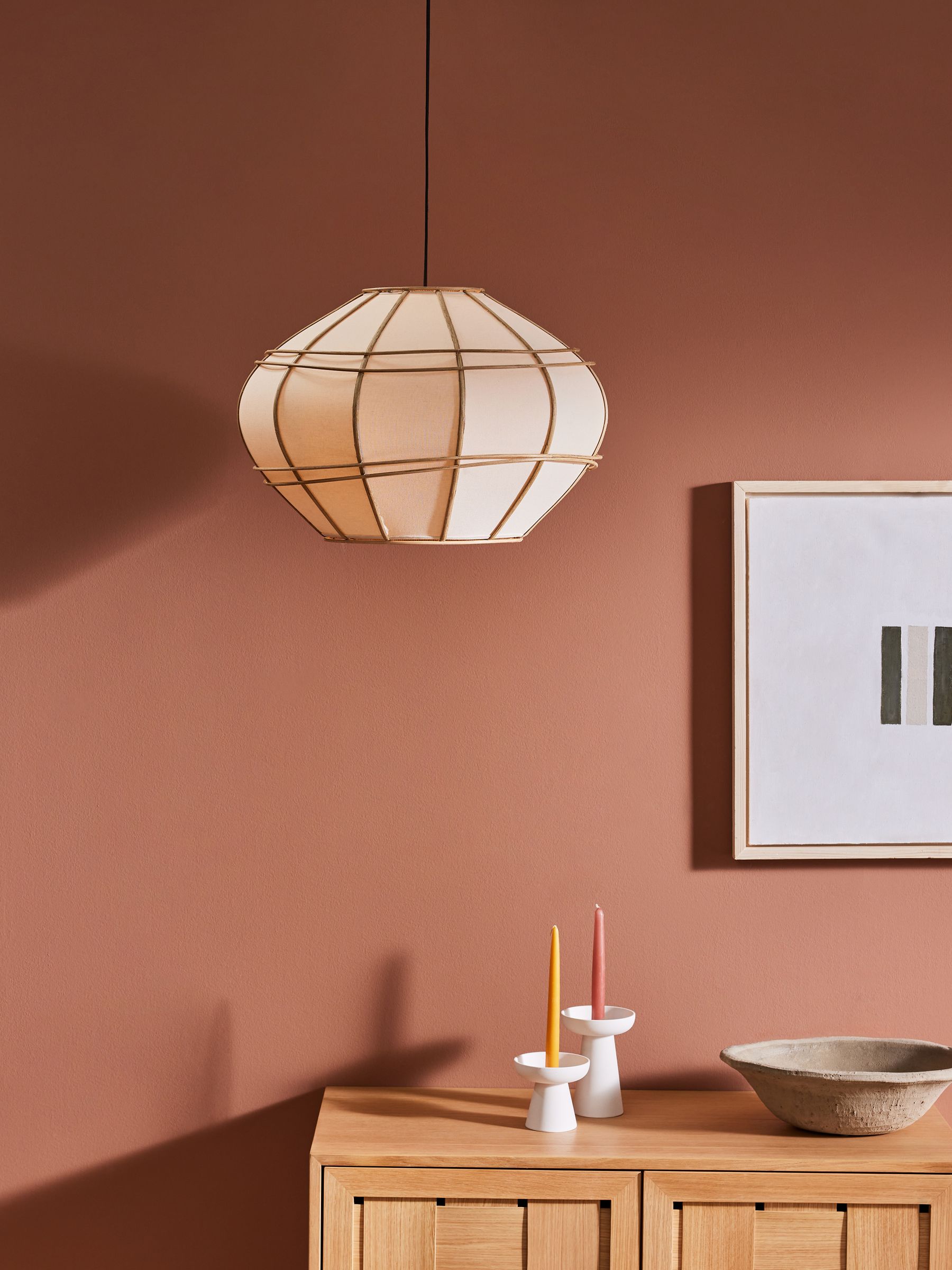 Round Judah Pendant Light in Cream