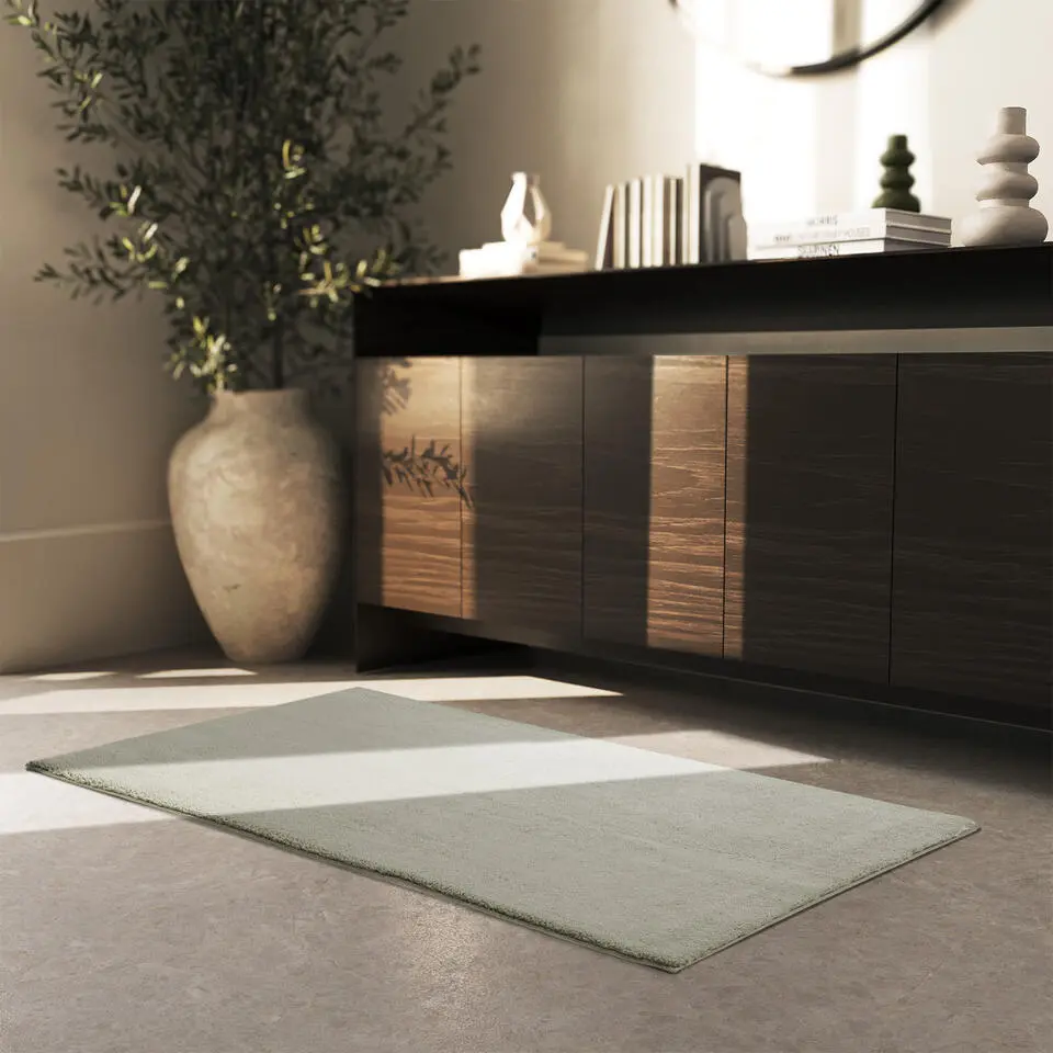 tectake? Kortpolig vloerkleed Soft Zone 80 x 150 cm - Zandkleur