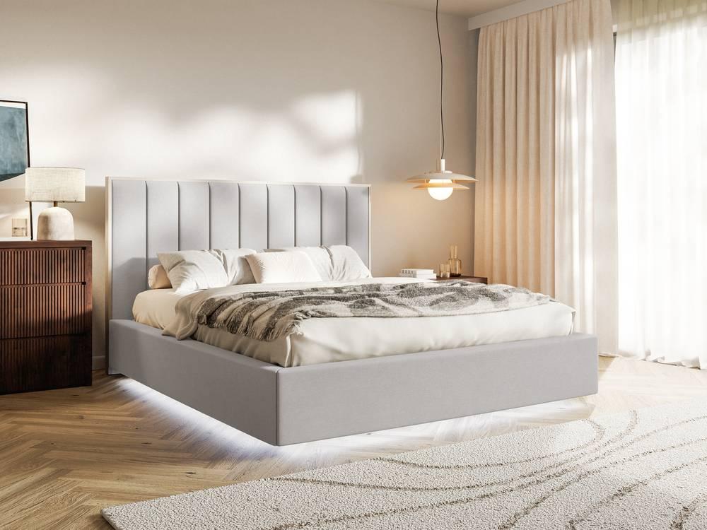 Bedframe Taavi fluweel met opbergruimte en verlichting 160 x 200 cm