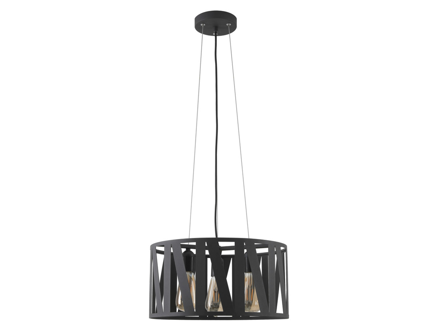 Lampa wisząca Marisa 3-punktowa metalowa czarna