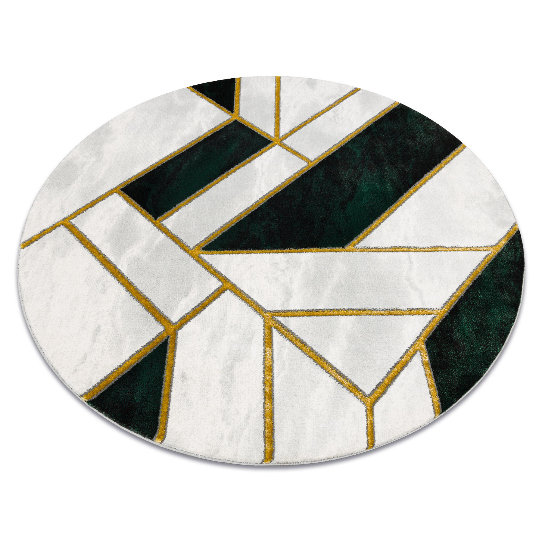 Dywan EMERALD ekskluzywny 1015 - glamour, stylowy marmur, koło 120 cm
