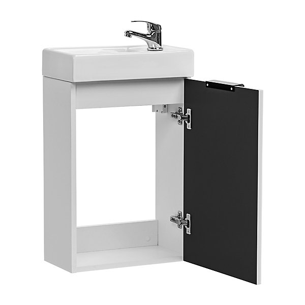 Meuble lave-mains 40cm 1 porte Adriel Blanc