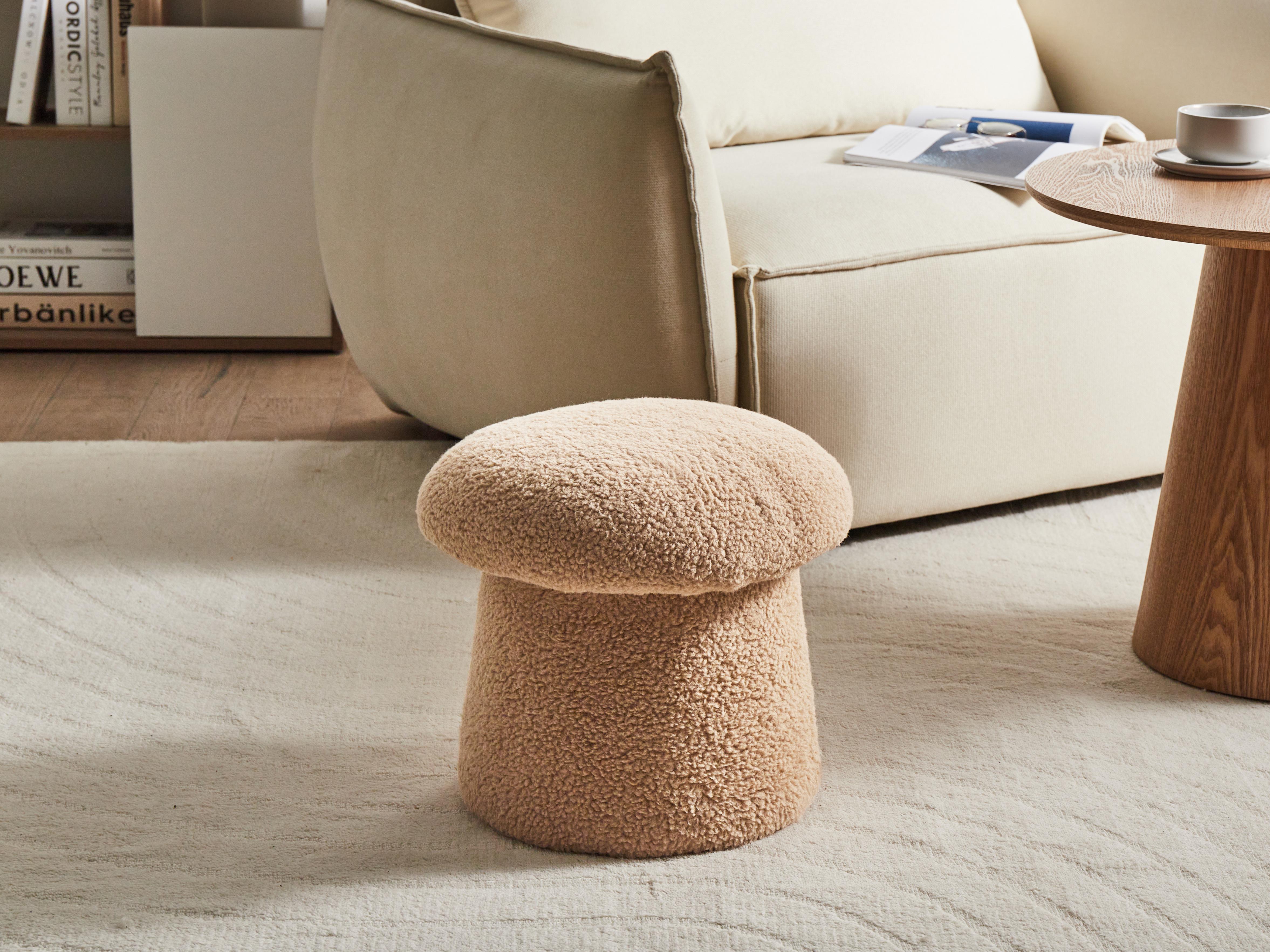 Pouffe EUFAULA Boucle Beige