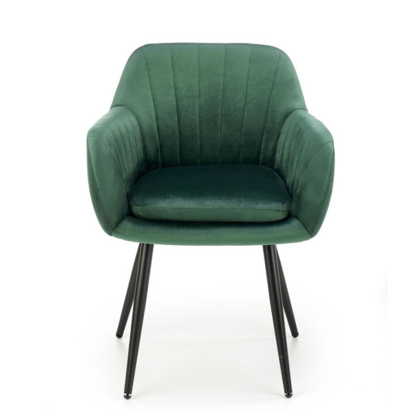 Krzesło tapicerowane K429 VELVET ciemnozielone