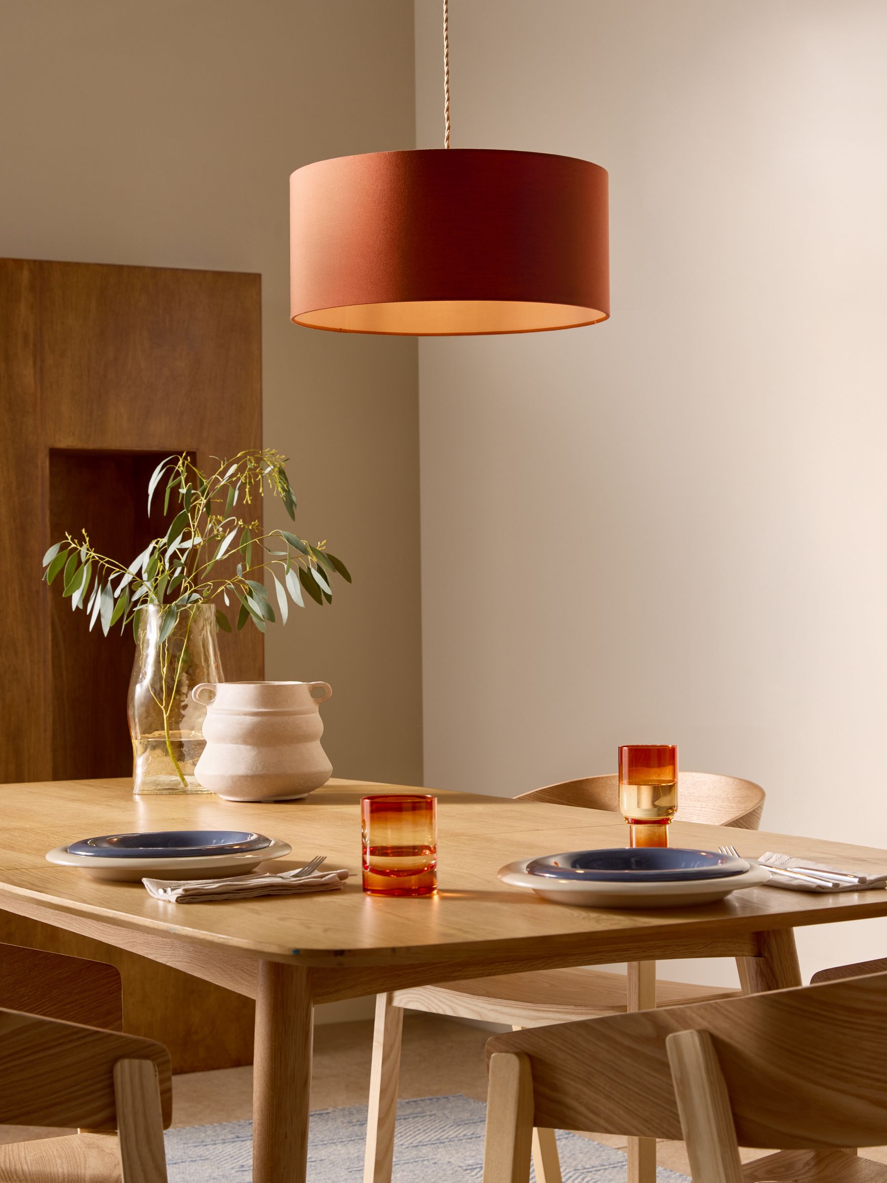 Oro Easy Fit Drum Shade in Orange/Pink