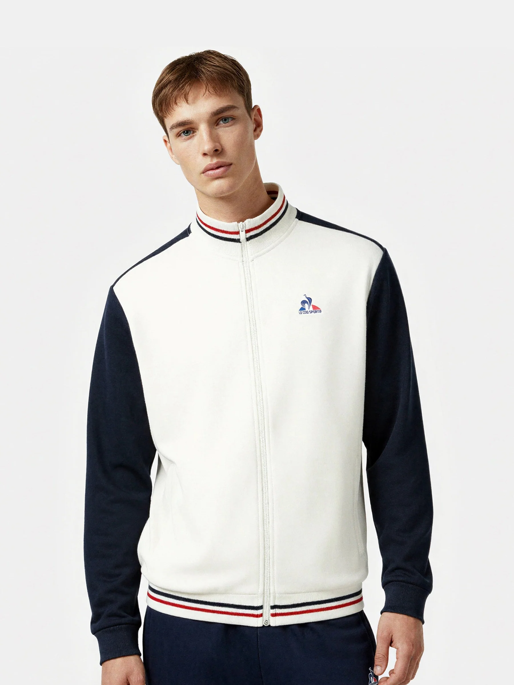 2520432-TRI LF FZ Sweat N°1 M marshmallow/sky ca | Sweat zippé Homme