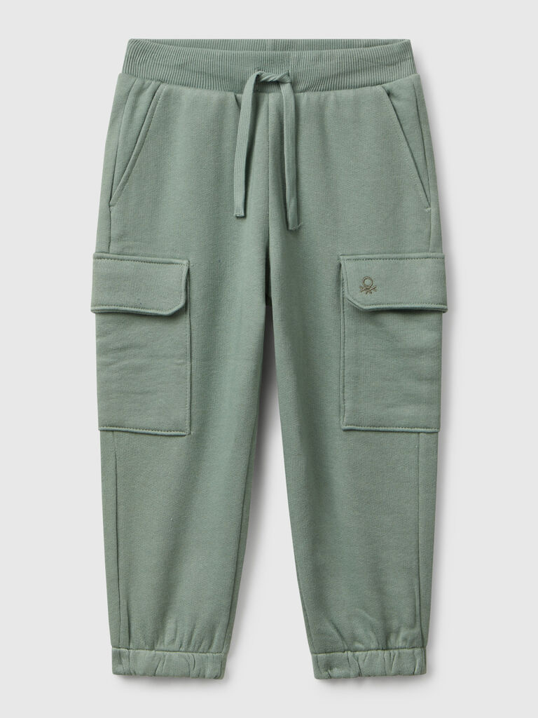 Sweat fabric cargo joggers