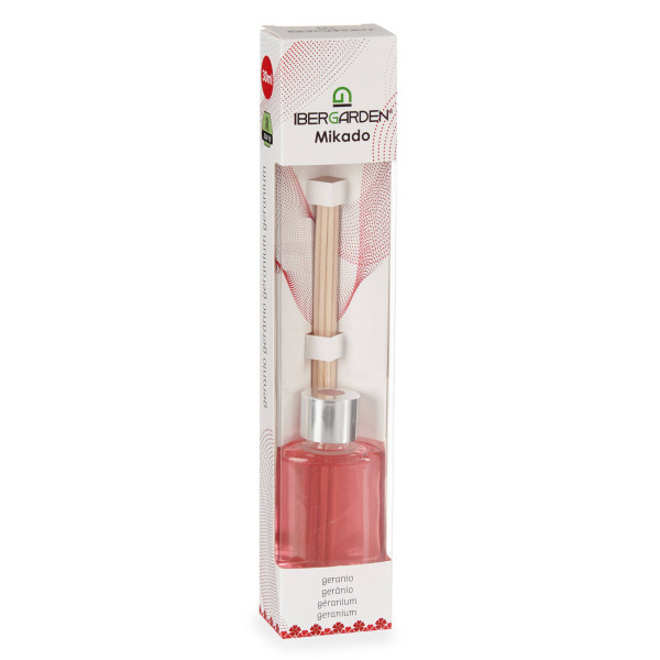 Dyfuzor zapachowy z patyczkami, geranium, 30 ml