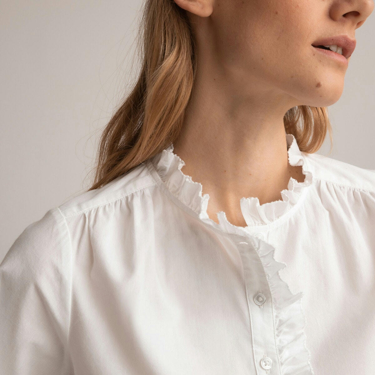 Blouse col victorien, manches longues