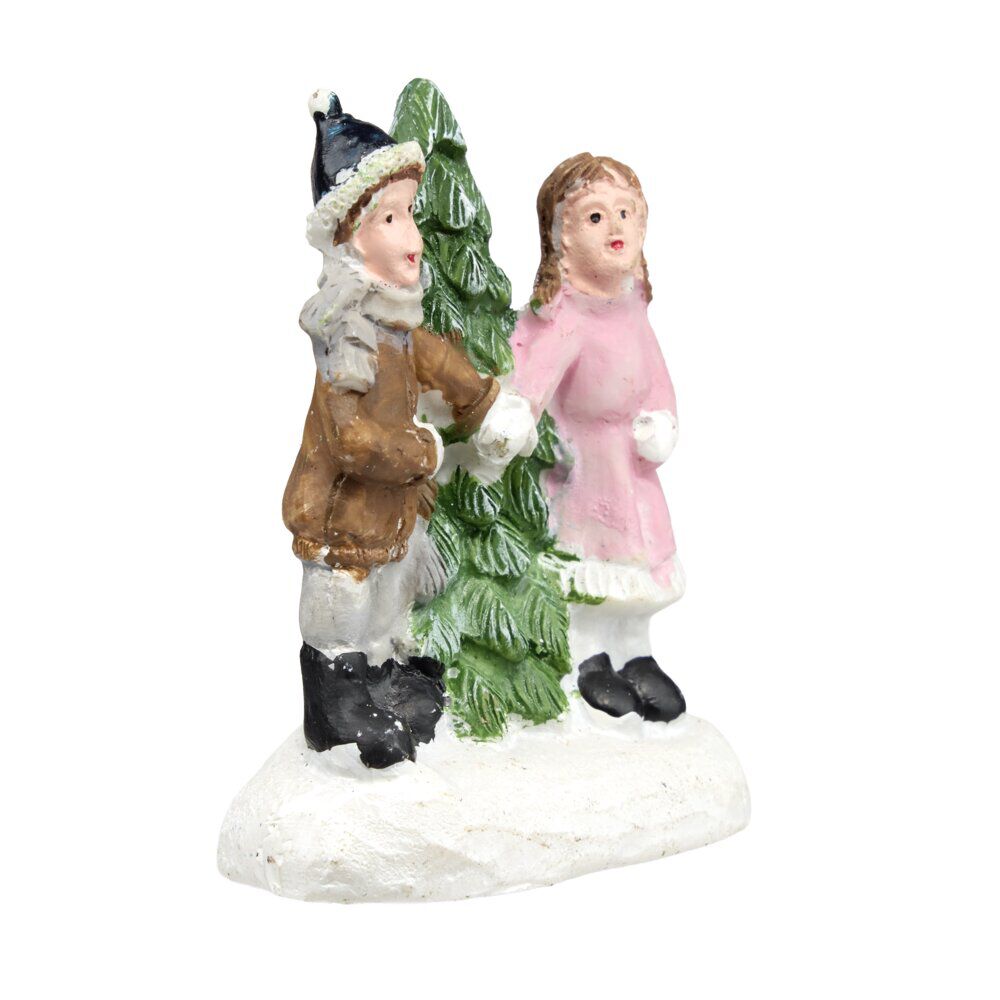 Décor village de No&euml;l figurines scènes diverses H7cm (6 modèles)