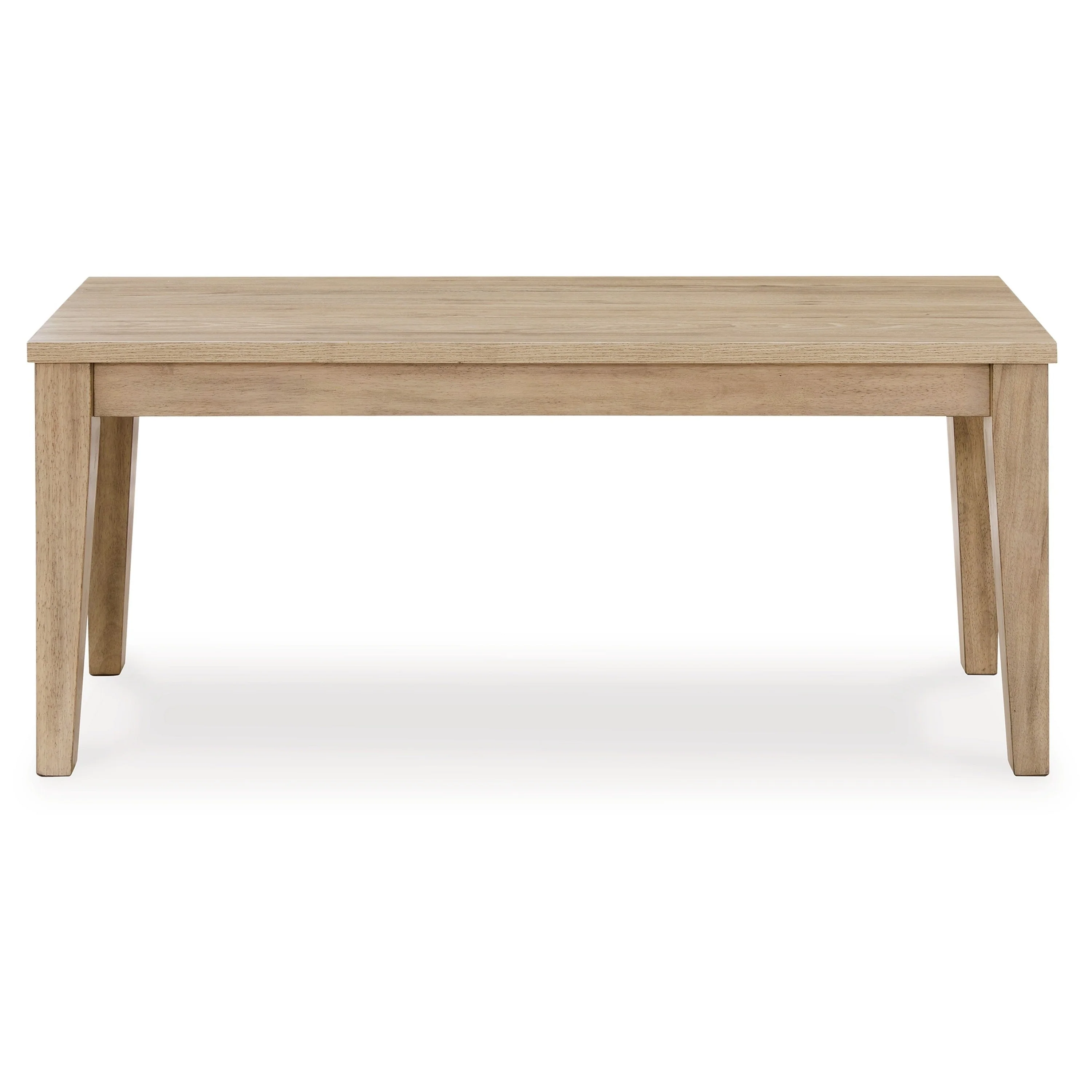 Glim Accent Dining Bench, 42 Inch, Minimalist, Light Brown Hardwood