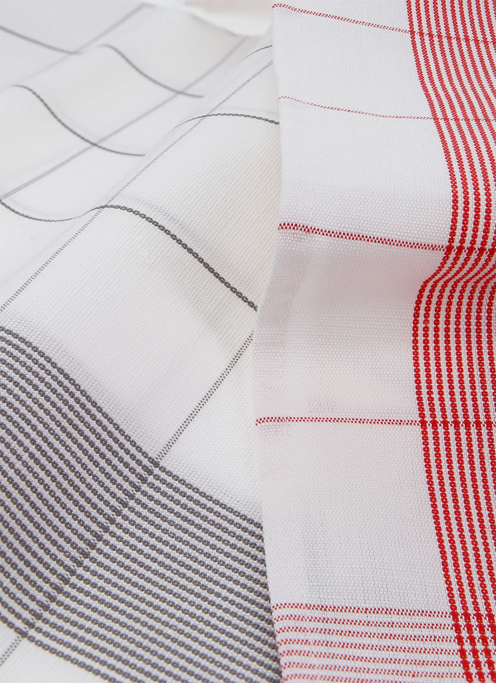 TORCHON EN TOILE MÉTIS ROUGE