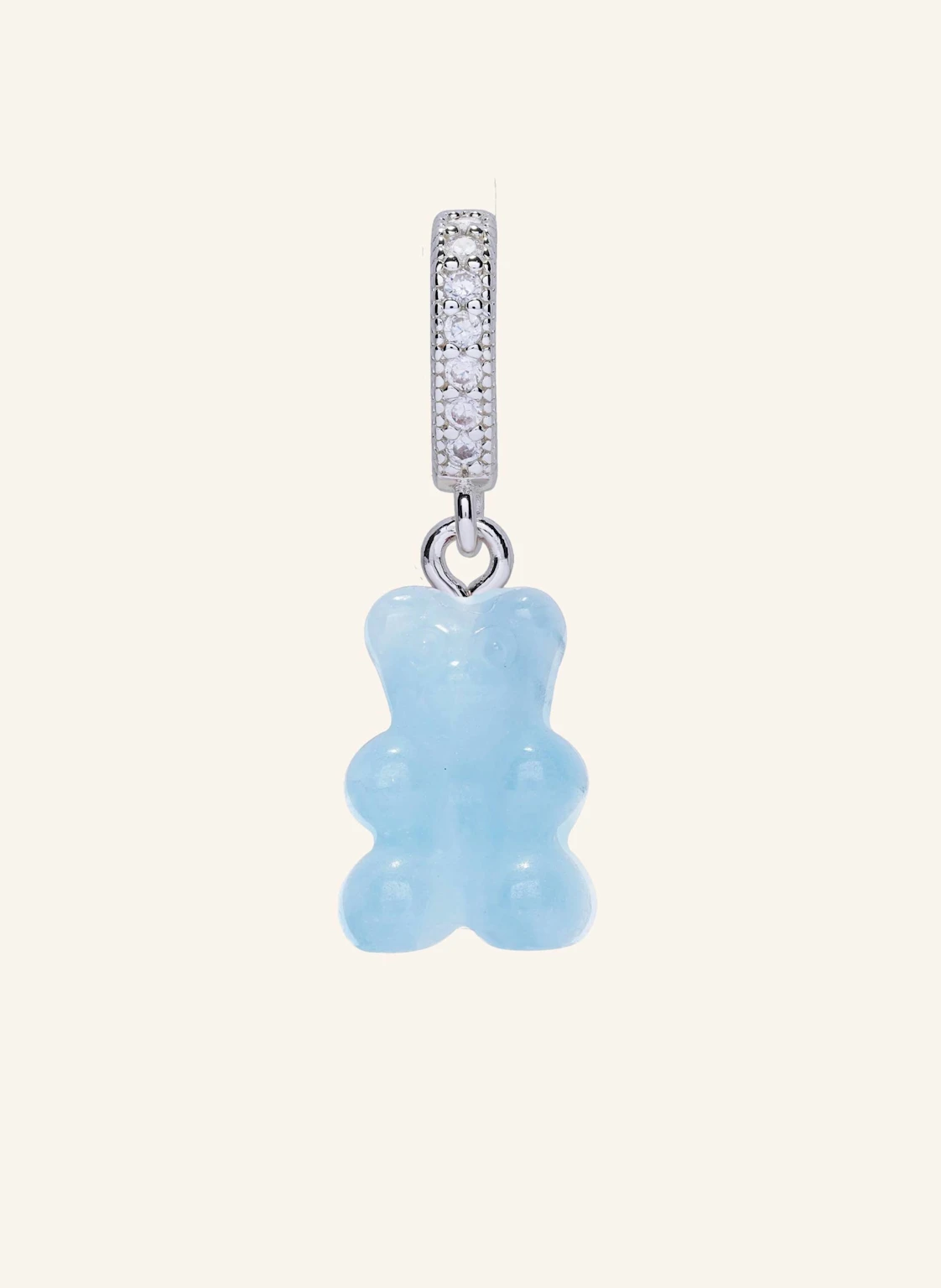 CRYSTAL HAZE Anhänger CRYSTAL NOSTALGIA BEAR AQUAMARINE by GLAMBOU
