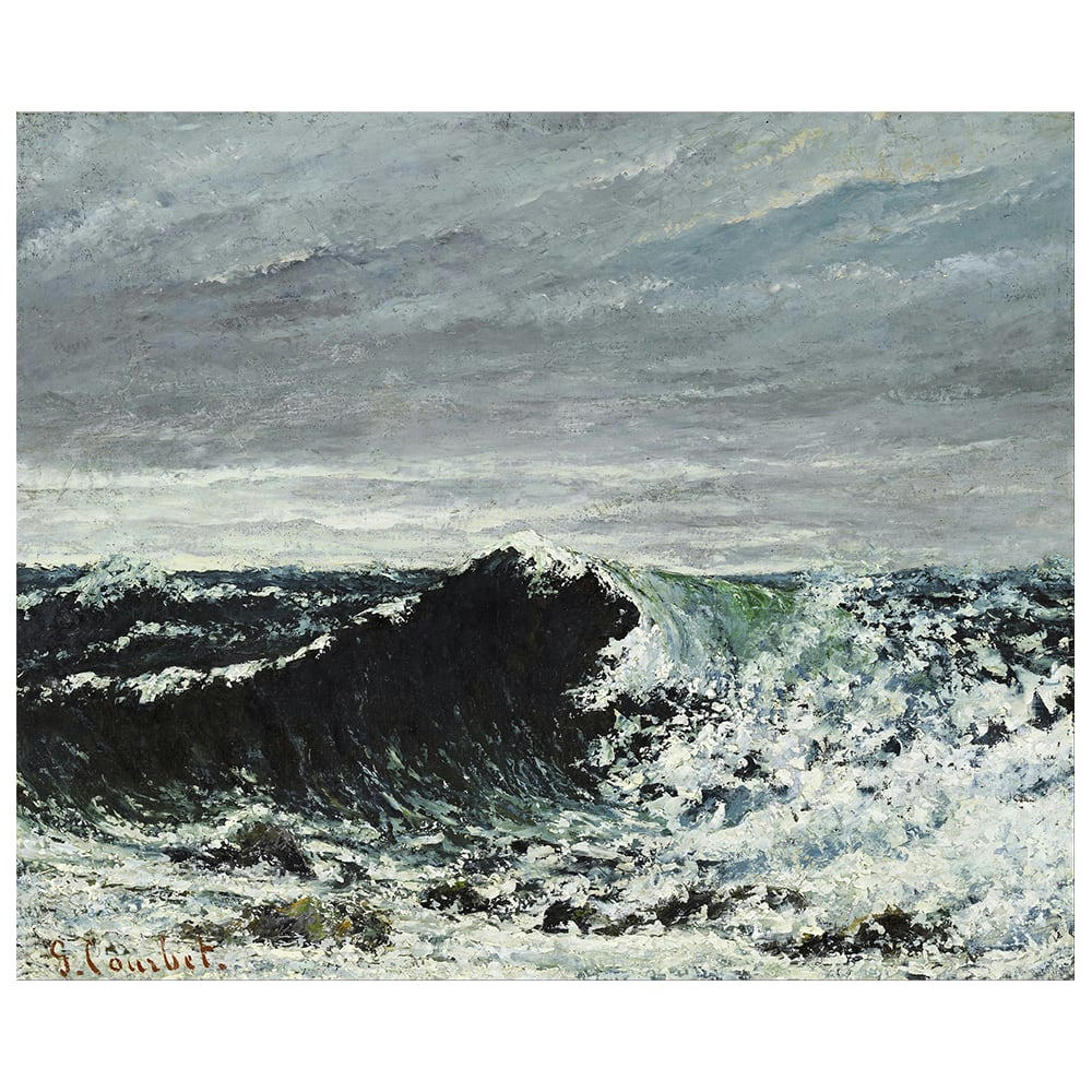 - Tableau impression sur toile la vague Gustave Courbet 50x60cm