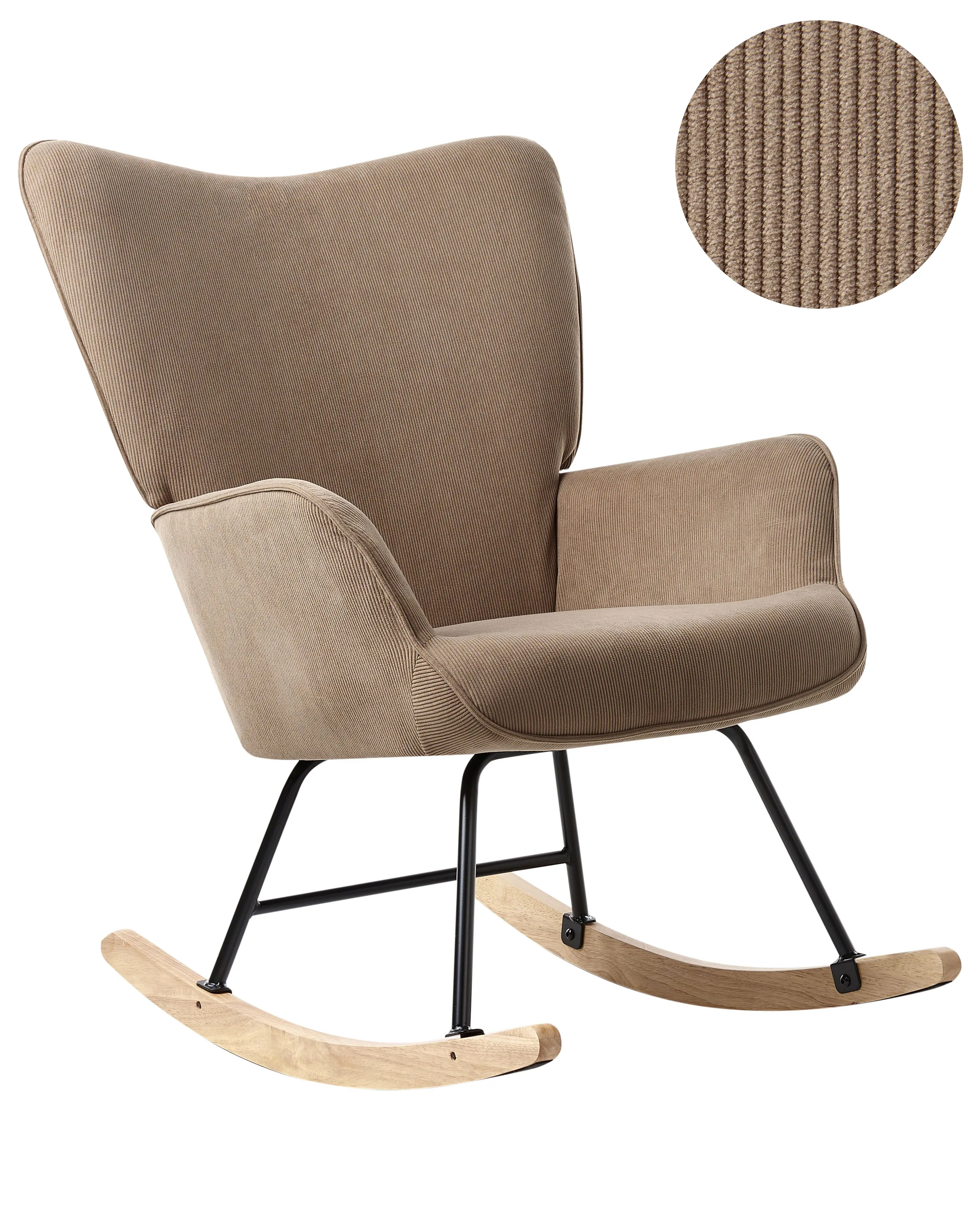 Rocking Chair ARSET Corduroy Taupe