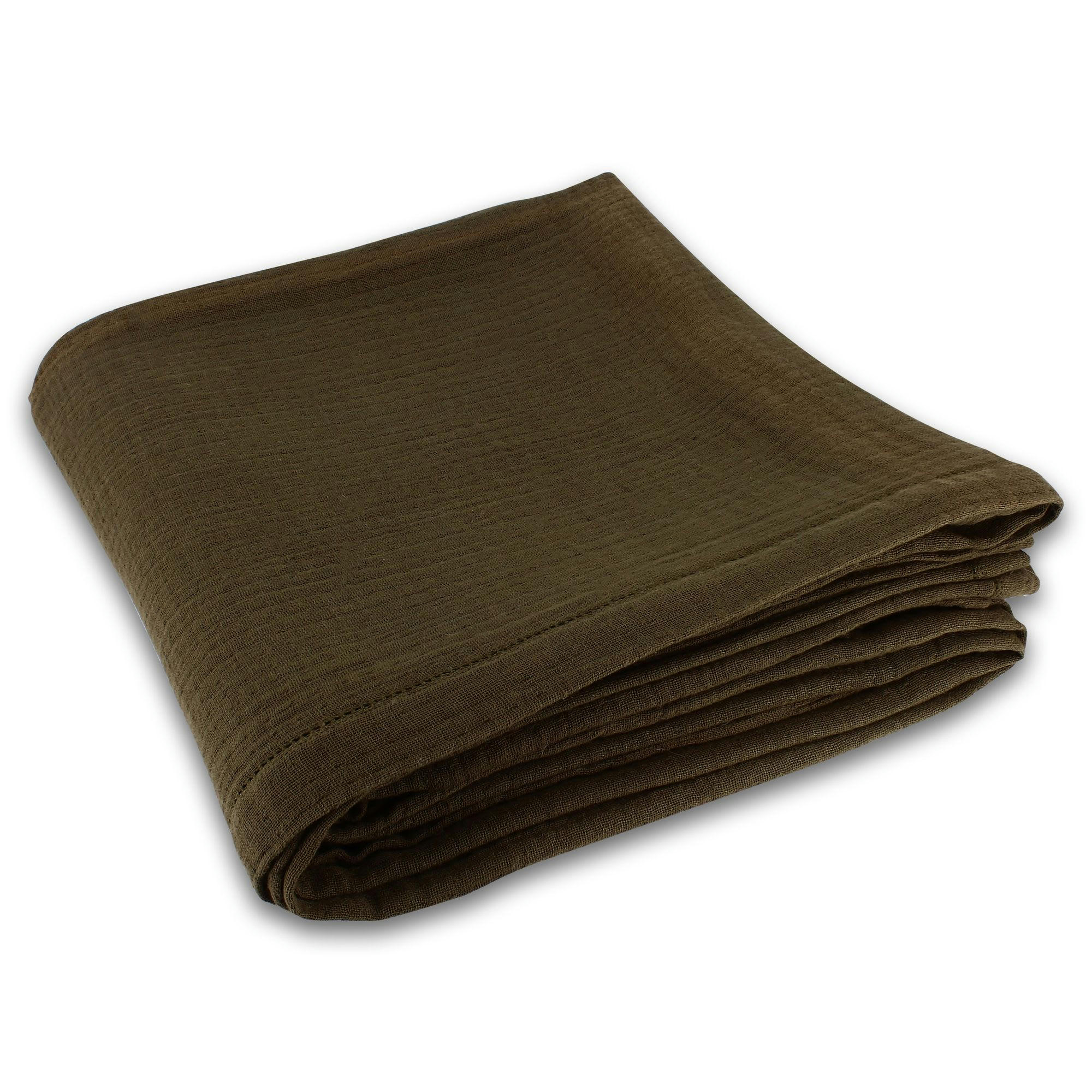 ORIGIN - Nappe en coton kaki 170x300cm