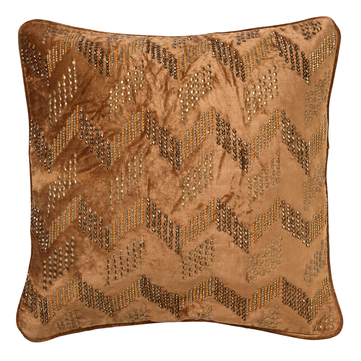 LUCIE | sierkussen 45x45 cm | Tobacco Brown | bruin | Hoii | met duurzame kussenvulling