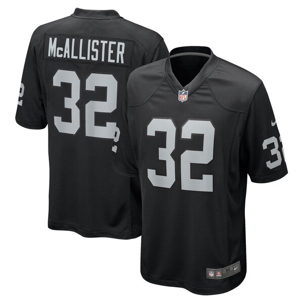 Tyreik McAllister Las Vegas Raiders Nike Team Game Jersey -  Black