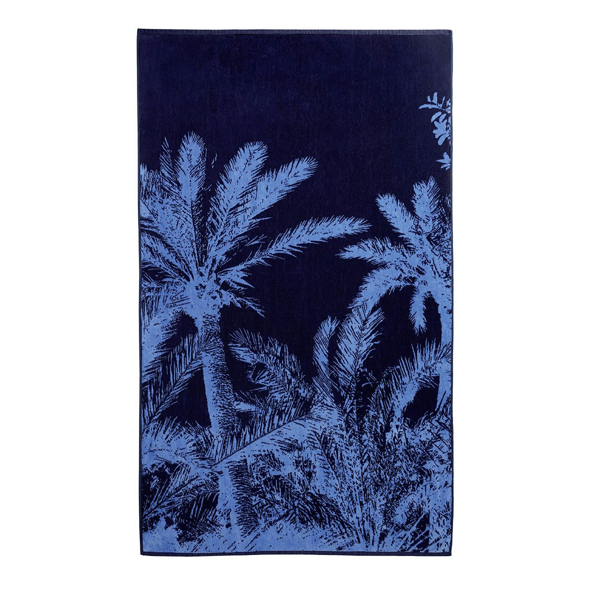 VOYAGE - Drap de plage coton bleu foncé 100x180 cm