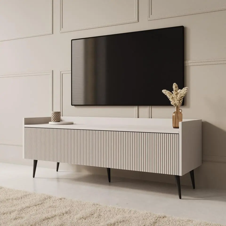 Meubella - Asty - TV-Meubel - Beige - 121 cm
