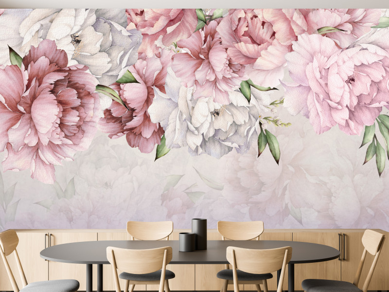 Fototapeta Delikatne kwiaty piwonii 100x70cm
