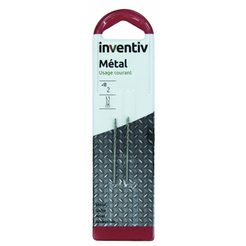 Foret pour métal Ø 2,5 mm 2 pièces INVENTIV