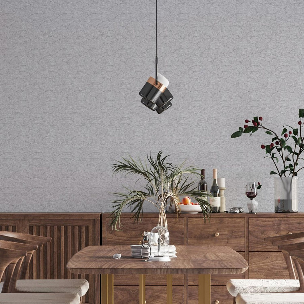 Livingwalls behang effen zilver, wit en metallic - 53 cm x 10.05 m - AS-391745