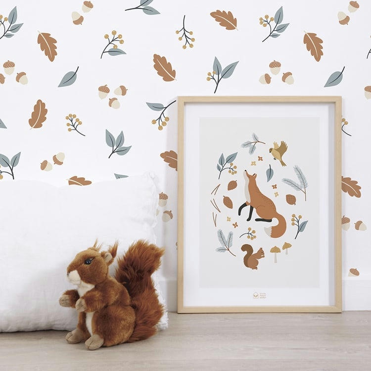 JÃ–RO - Affiche renard Fox of the Woods (30 x 40 cm)