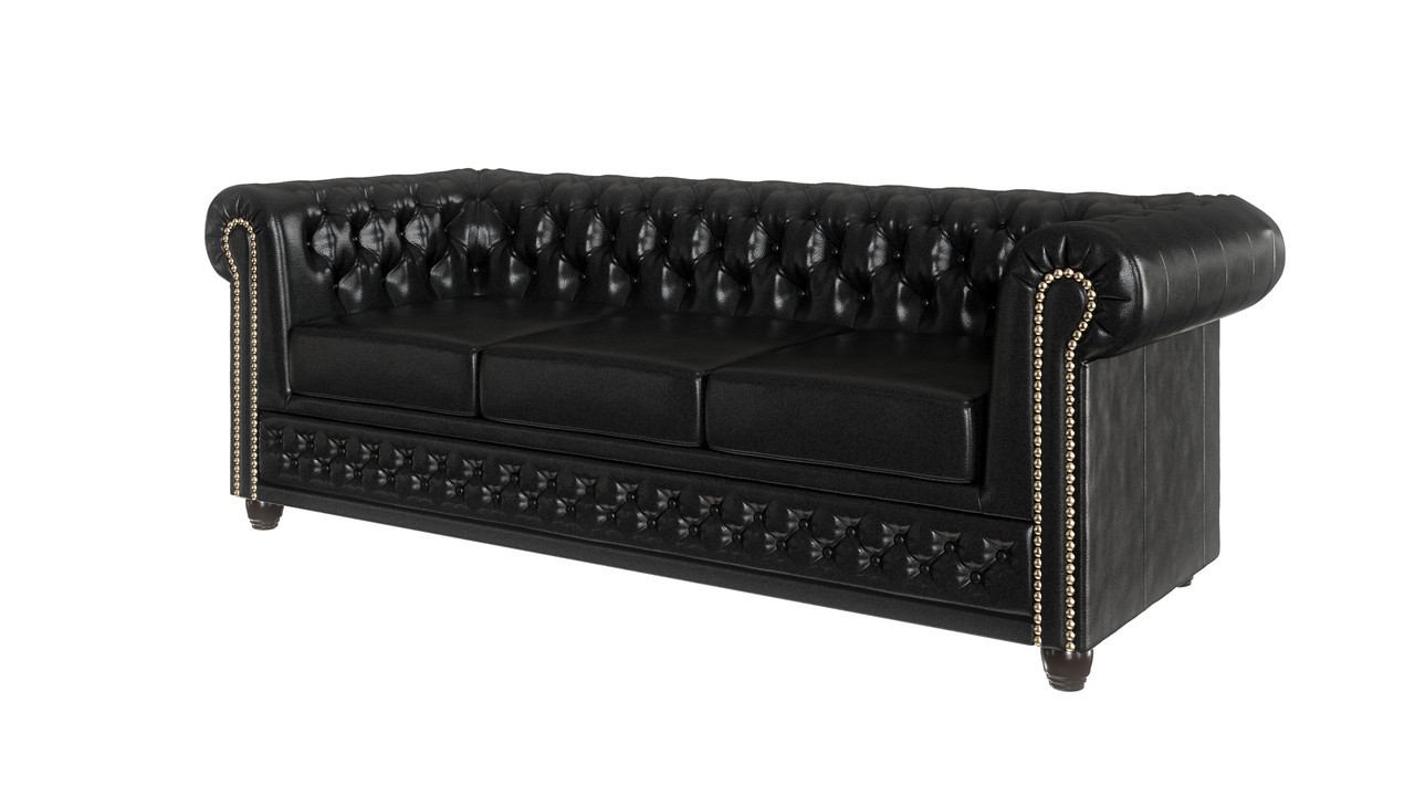 Ropez Chesterfield York sofa 3 osobowa pikowana ekoskóraMg13