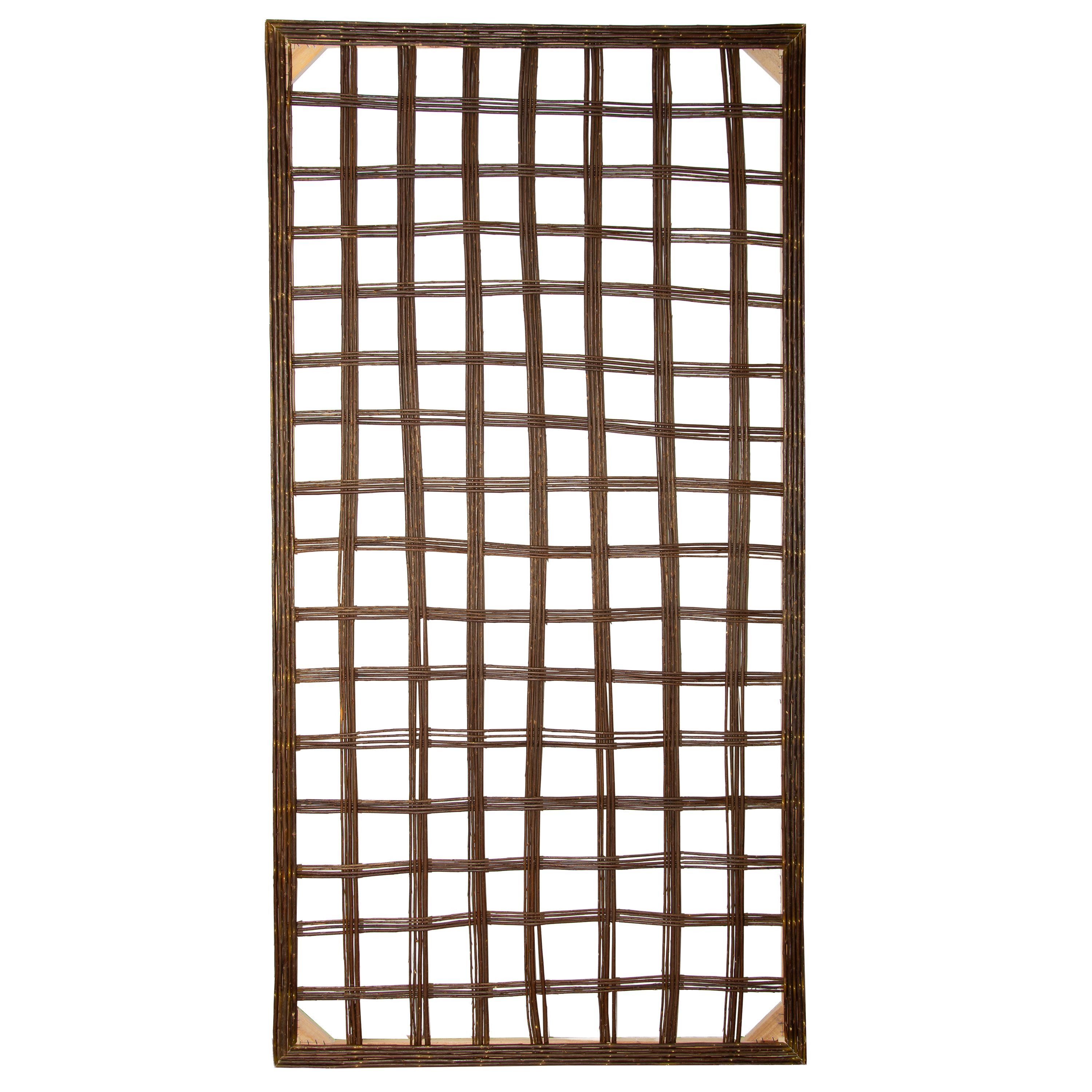 Kratka ogrodowa wierzbowa 180x90cm Brąz Dekoracja Pergola Trejaż