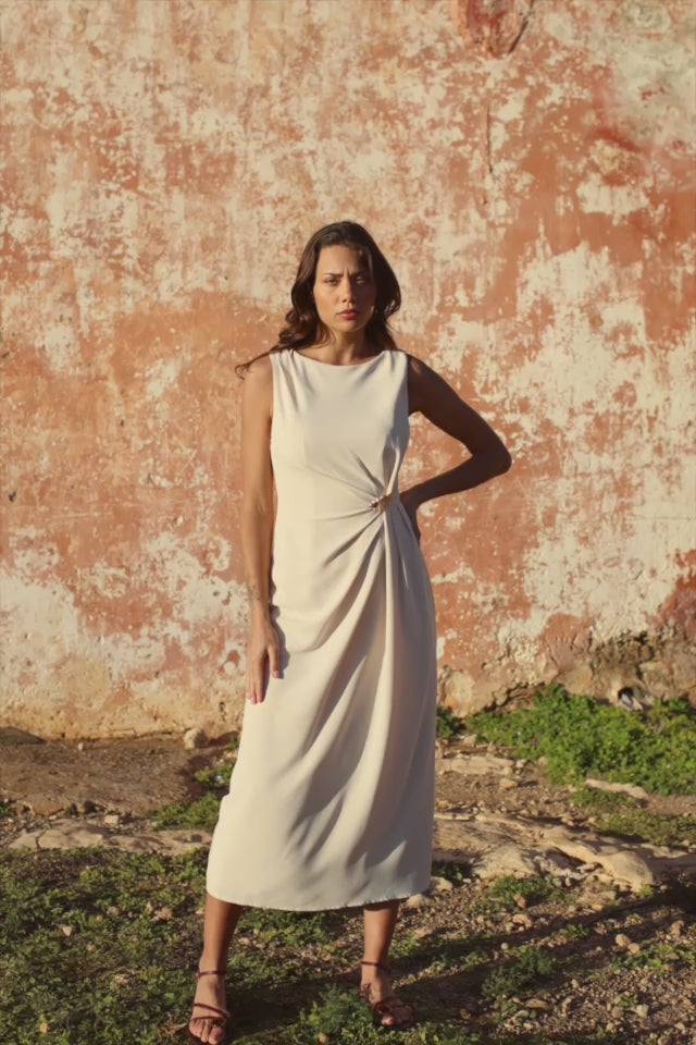 Rosa - Robe midi asymétrique