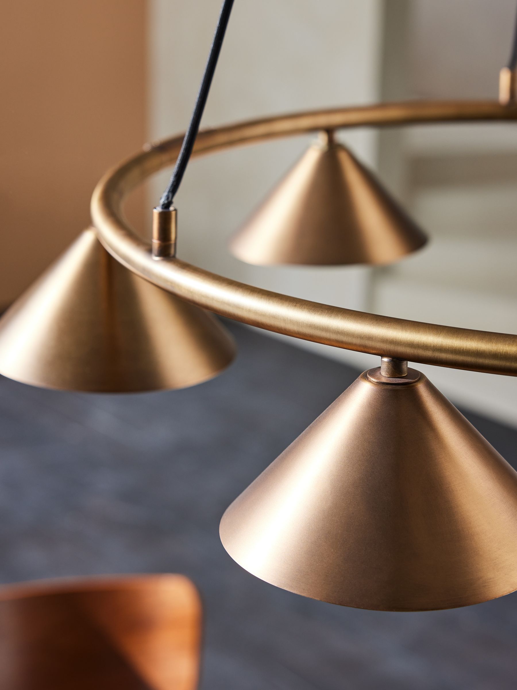 Rhett Chandelier Light in Brass