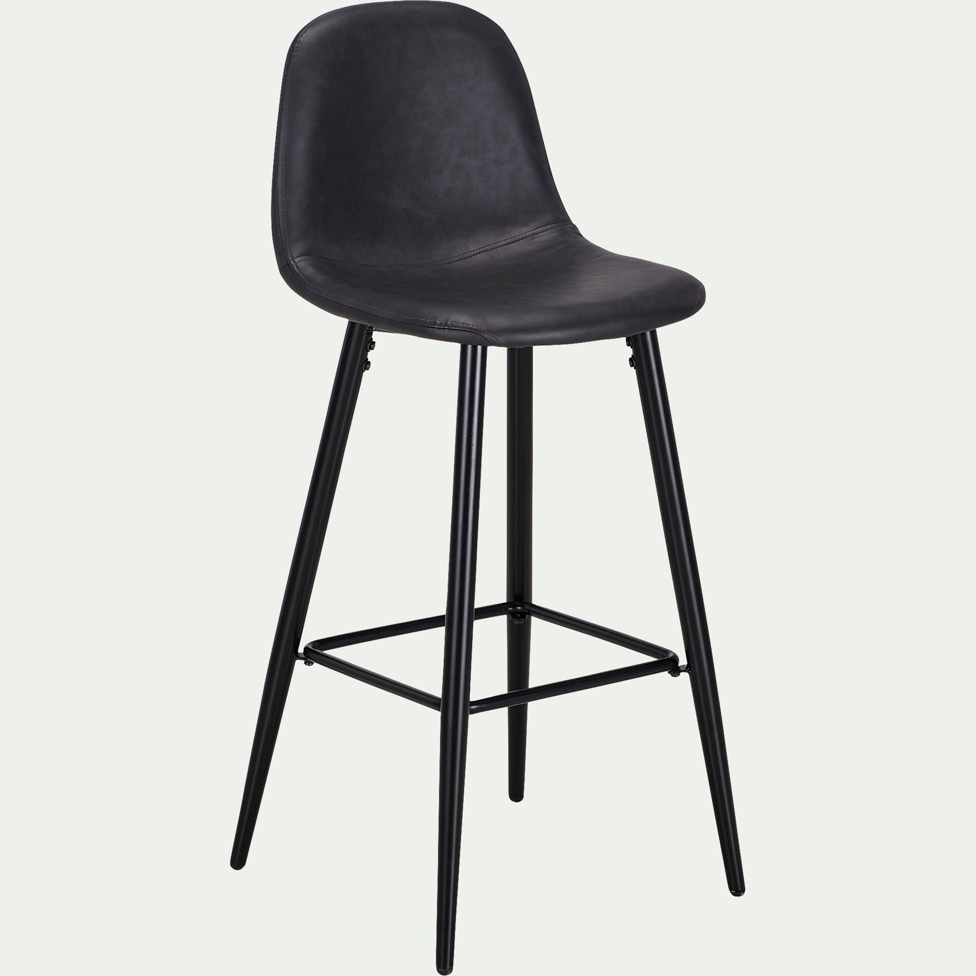 LOANA - Chaise de bar - noir H75cm