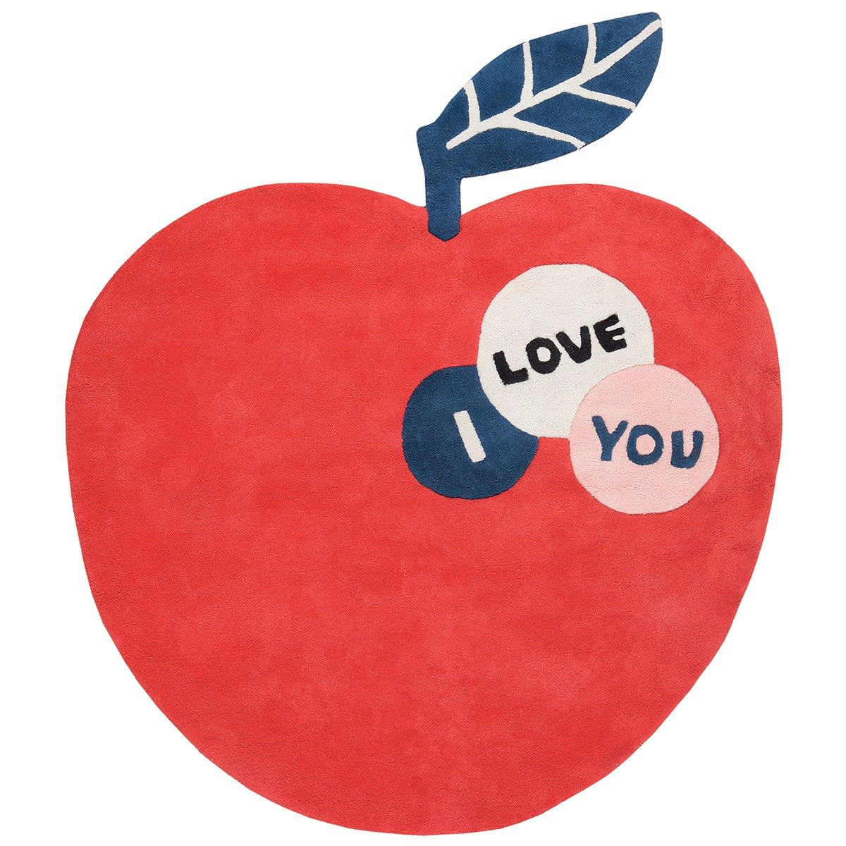 BROOKLYN - Tapis pomme en Coton Rouge