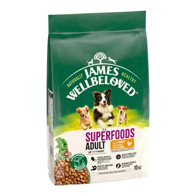 James Wellbeloved Superfoods Grain Free Adult Dog Hypoallergenic Turkey with Kale & Quinoa